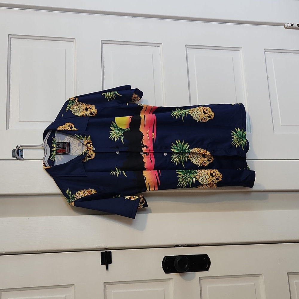OAF Nation Pineapple Skull Hawaiian Aloha Hawaiian Shirt